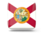 Flag of state of Florida. Glossy square icon. Download icon