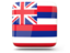 Flag of state of Hawaii. Glossy square icon. Download icon