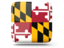 Flag of state of Maryland. Glossy square icon. Download icon