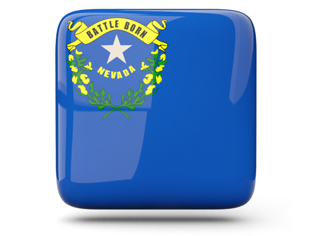 Glossy square icon. Download flag icon of Nevada