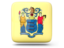 Flag of state of New Jersey. Glossy square icon. Download icon