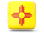 Flag of state of New Mexico. Glossy square icon. Download icon