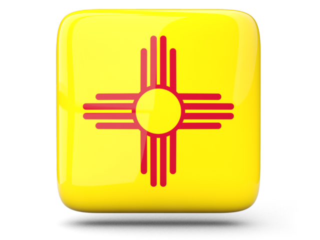 Glossy square icon. Download flag icon of New Mexico