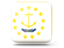 Flag of state of Rhode Island. Glossy square icon. Download icon