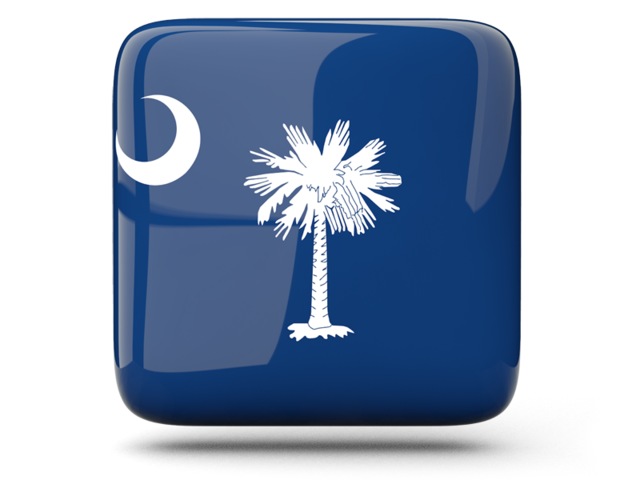 Glossy square icon. Download flag icon of South Carolina