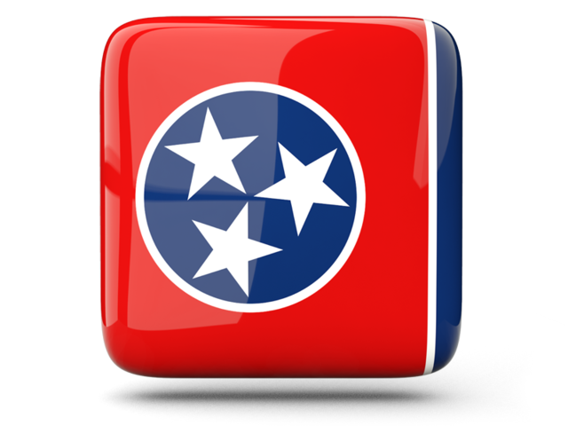 Glossy square icon. Download flag icon of Tennessee