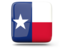 Flag of state of Texas. Glossy square icon. Download icon