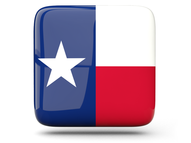 Glossy square icon. Download flag icon of Texas