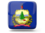 Flag of state of Vermont. Glossy square icon. Download icon