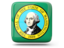 Flag of state of Washington. Glossy square icon. Download icon