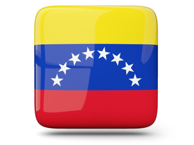 Glossy square icon. Download flag icon of Venezuela at PNG format