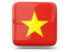 Vietnam. Glossy square icon. Download icon.