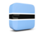 Botswana. Glossy square icon 3d. Download icon.
