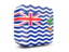 British Indian Ocean Territory. Glossy square icon 3d. Download icon.