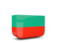 Bulgaria. Glossy square icon 3d. Download icon.