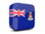 Cayman Islands. Glossy square icon 3d. Download icon.