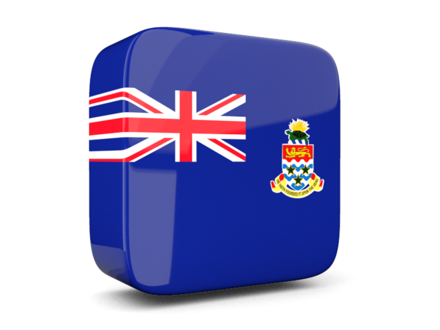 Glossy square icon 3d. Download flag icon of Cayman Islands at PNG format