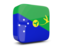 Christmas Island. Glossy square icon 3d. Download icon.