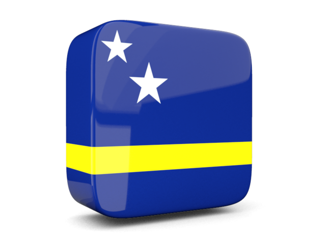 Glossy square icon 3d. Download flag icon of Curacao at PNG format