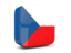 Czech Republic. Glossy square icon 3d. Download icon.