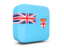 Fiji. Glossy square icon 3d. Download icon.