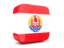 French Polynesia. Glossy square icon 3d. Download icon.