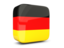 Germany. Glossy square icon 3d. Download icon.