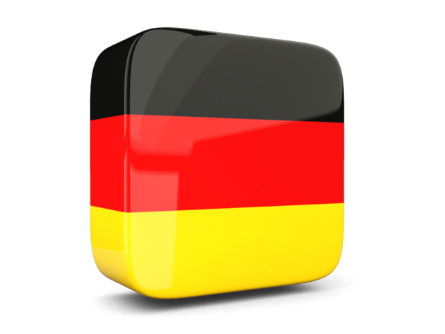 Глянцевая квадратная иконка 3d. Скачать флаг. Германия