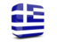Greece. Glossy square icon 3d. Download icon.