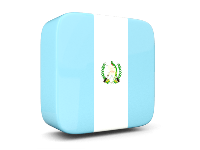 Глянцевая квадратная иконка 3d. Скачать флаг. Гватемала