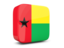 Guinea-Bissau. Glossy square icon 3d. Download icon.