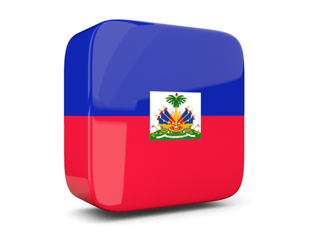 Glossy square icon 3d. Download flag icon of Haiti at PNG format