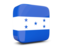 Honduras. Glossy square icon 3d. Download icon.