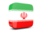 Iran. Glossy square icon 3d. Download icon.