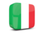 Italy. Glossy square icon 3d. Download icon.