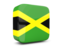 Jamaica. Glossy square icon 3d. Download icon.