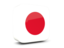 Japan. Glossy square icon 3d. Download icon.