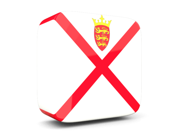 Glossy square icon 3d. Download flag icon of Jersey at PNG format