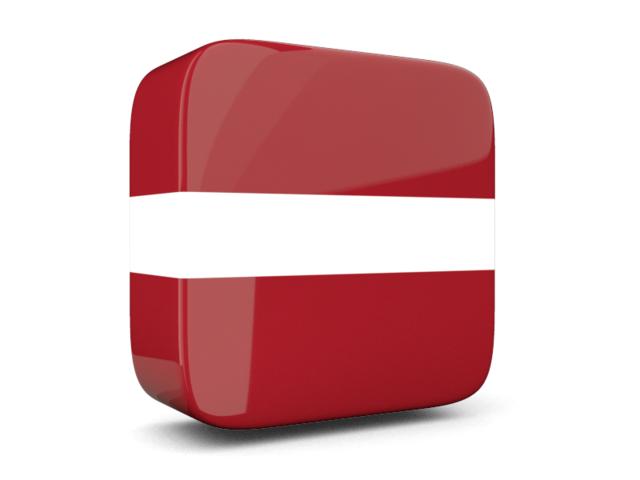 Glossy square icon 3d. Download flag icon of Latvia at PNG format