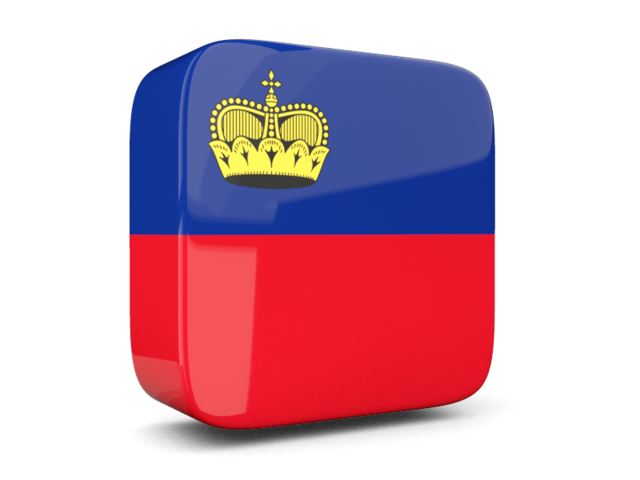 Glossy square icon 3d. Download flag icon of Liechtenstein at PNG format