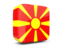 Macedonia. Glossy square icon 3d. Download icon.