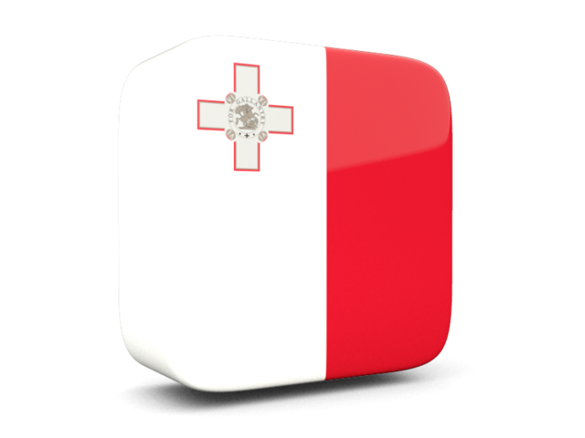 Глянцевая квадратная иконка 3d. Скачать флаг. Мальта