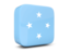 Micronesia. Glossy square icon 3d. Download icon.