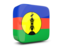New Caledonia. Glossy square icon 3d. Download icon.