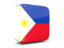 Philippines. Glossy square icon 3d. Download icon.