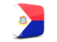 Sint Maarten. Glossy square icon 3d. Download icon.