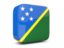 Solomon Islands. Glossy square icon 3d. Download icon.