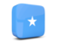 Somalia. Glossy square icon 3d. Download icon.