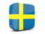 Sweden. Glossy square icon 3d. Download icon.