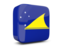 Tokelau. Glossy square icon 3d. Download icon.